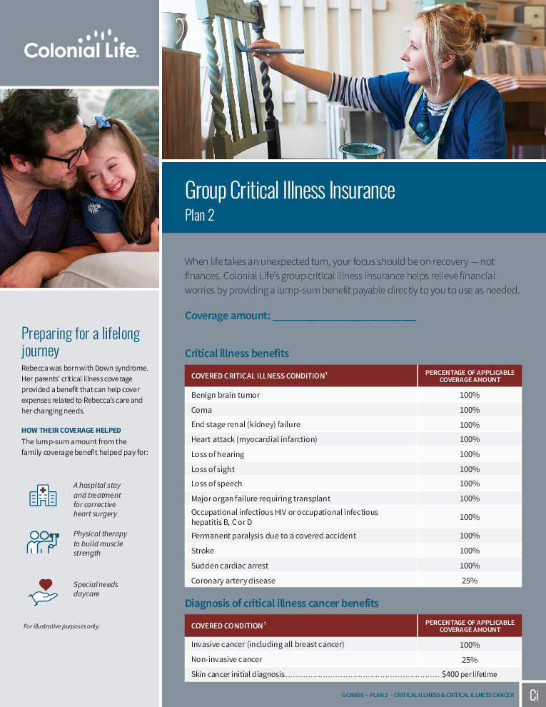 thumbnail of Group Critical Illness – Plan 2 – IA